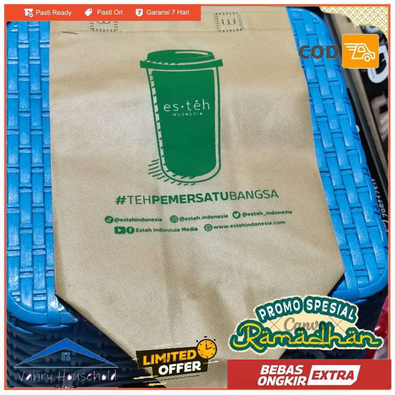 TOTE BAG TAS BELANJA SHOPPING BAG MCD MCDONALDS TAS CHATIME KOI HOKBEN - ES TEH INDO