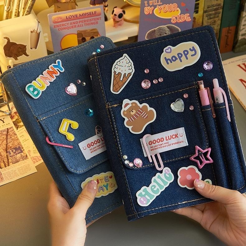 Rt-4 Y2K Notebook A5 Cover Binder American Vintage Binder Buku Diary Premium