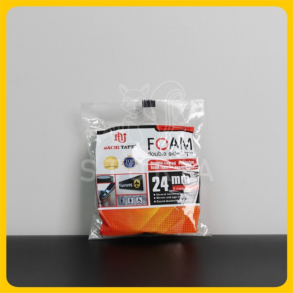 

isolasi/Selotip Bolak Balik/Double Tape Foam/Spon NACHI 1" 24mm