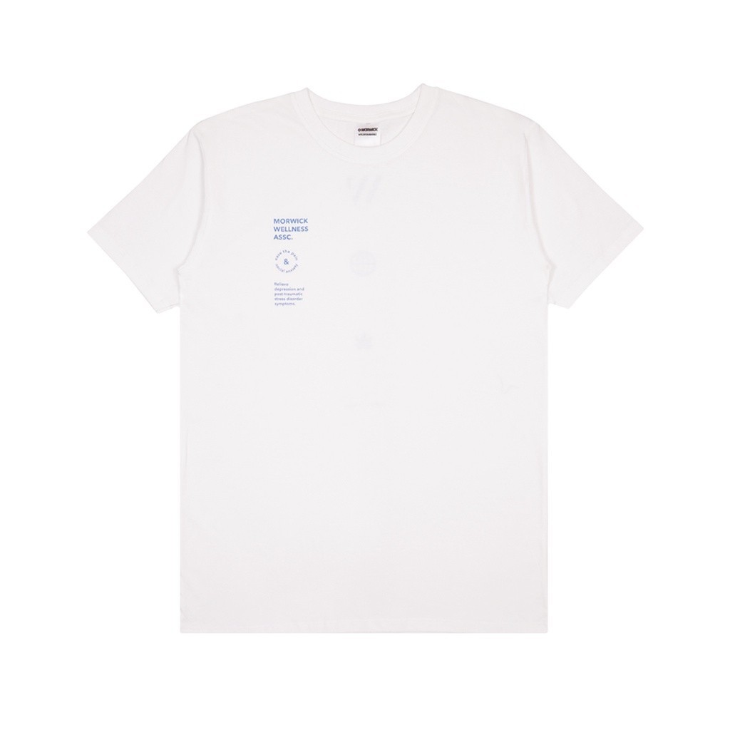 Q8Q MORWICK - KAOS SHORT SLEEVE LENGAN PENDEK PRIA - WELLNESS - PUTIH SX7