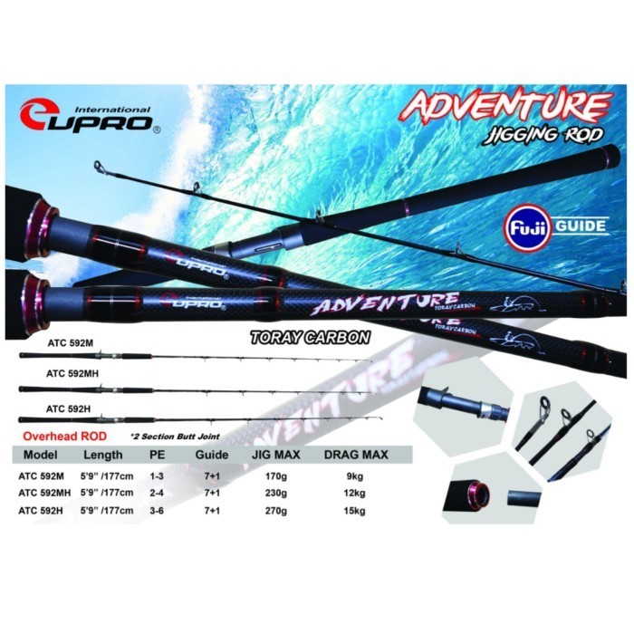 Eupro ADVENTURE Rod Spinning ADS / Overhead ADC 592/177cm - Joran Jig