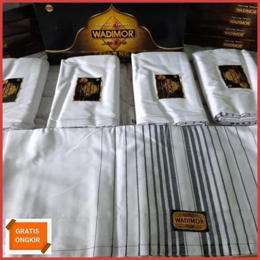 Original Sarung Wadimor Hitam Putih Dewasa Anak Polos Warna Tumpal Motif Kain Sarung Samping Wadimor