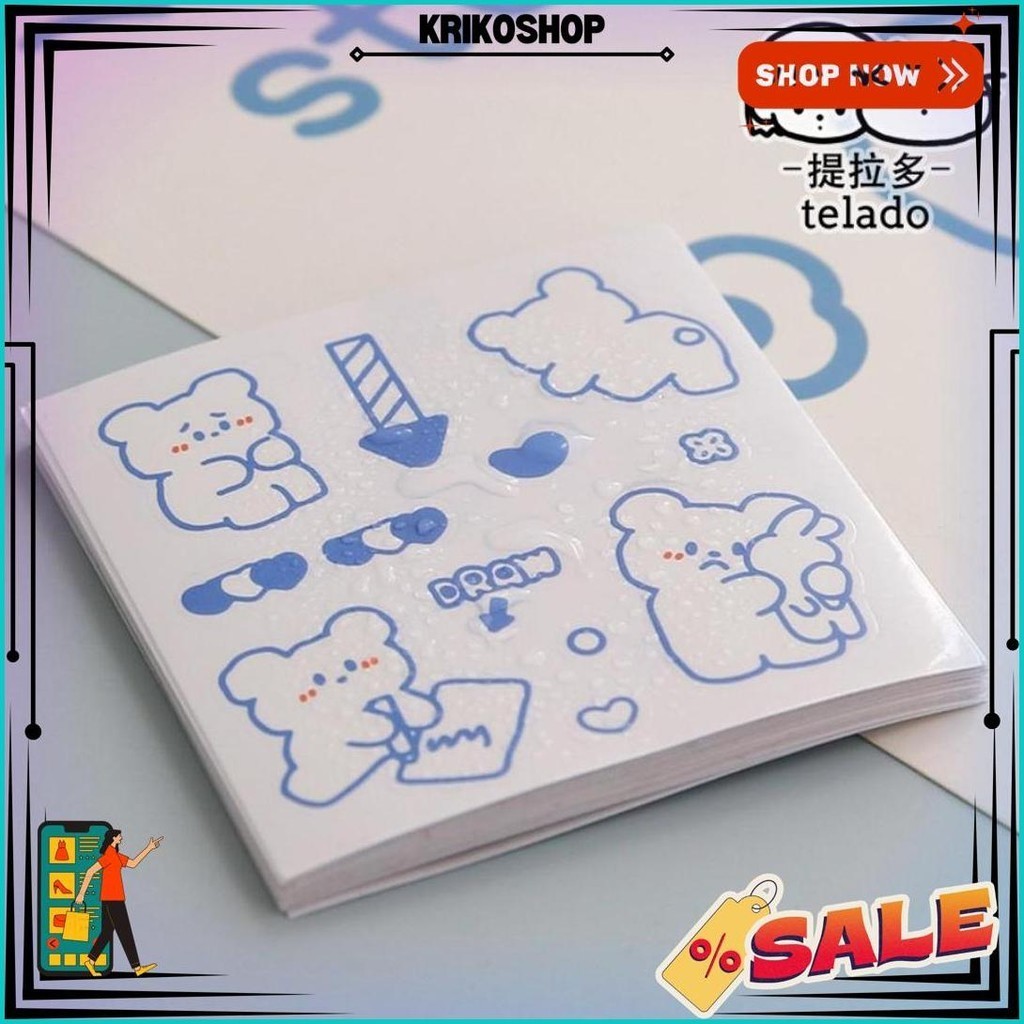 

Stiker Aesthetic Cute Bear By Telado Design Diy Buku Tumblr Mini Box / 1 Pcs Best Seller