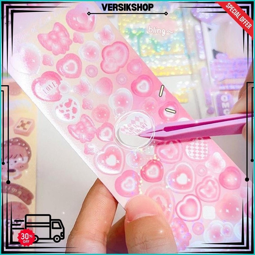 

[Grosir] Beli 10 Hanya 8.500 !!! Random Stiker Glitter Lucu Bunny Best Seller