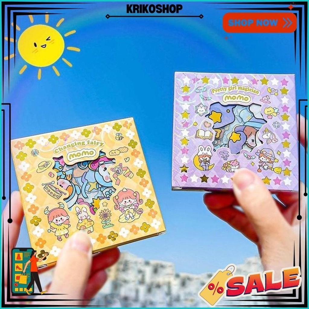 

Momo Stiker Korea Lucu Isi 100 Lembar Sticker Deco Aesthetic / Bujo /Scrapbook Momo Girl Sticker Tumbler / Binder / Case Hp / Diary / Diy Best Seller
