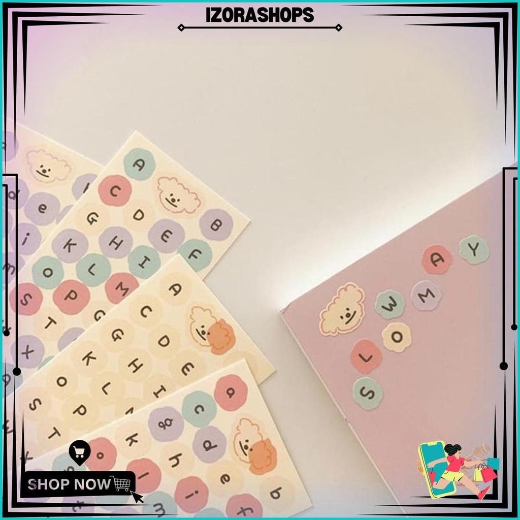 

Sticker Deco 1 Lbr Huruf Warna Anti Air Stiker Color Alphabet Loverstuff Cod