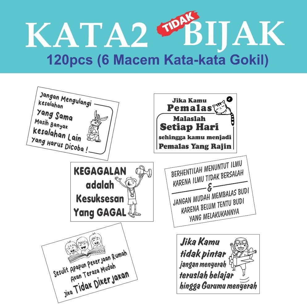 

120 Pcs Stiker Kata Kata Gokil Abis Gratis Ongkir