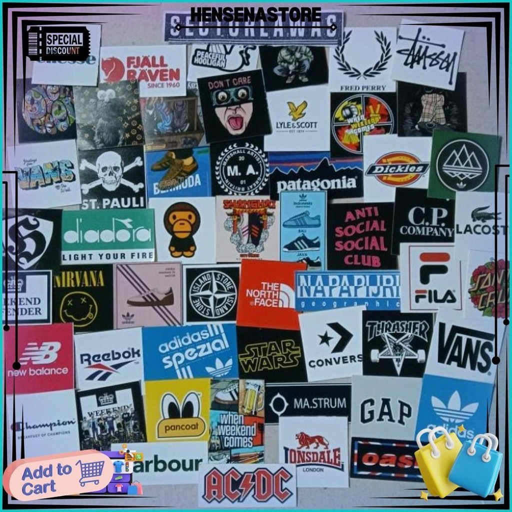 

Stickerpack Brand Casuals And Clothing || 1Pack Isi 54K 12Rb. Cod