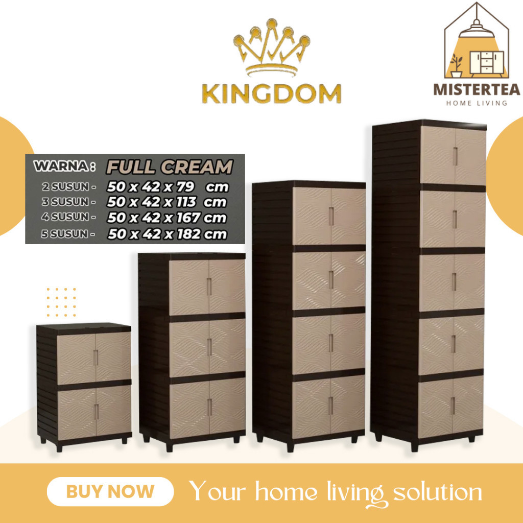 [READY STOCK] LEMARI PLASTIK JUMBO SERBAGUNA KINGDOM PLAST VIRUS / VRZ / RAK SUSUN BAJU / PAKAIAN / 