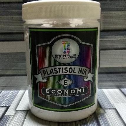

BISA COD Tinta Sablon PLASTISOL ECONOMY Brain Plus PUTIH 1kg GB29
