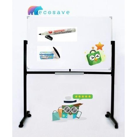 

Jual 120X200 Papan Tulis Berdiri Beroda White Board Non Magnet + Ongkir