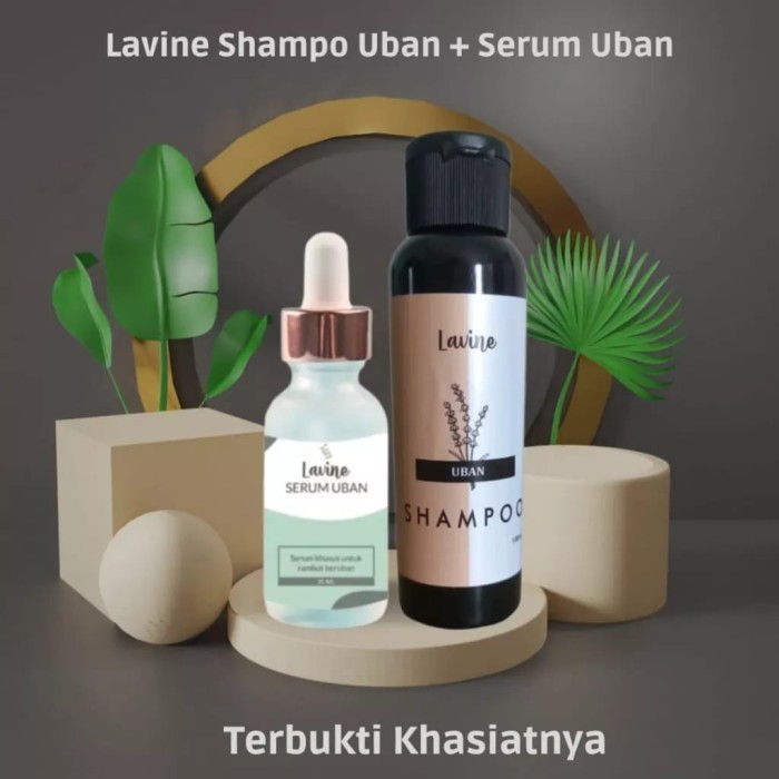 lavine shampoo uban dan serum x aester penghitam rambut