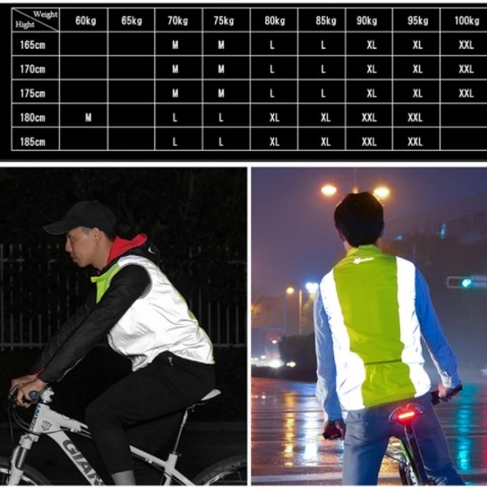 Rompi Sepeda Rockbros Vest Sepeda Vest Lari Reflective Breathable