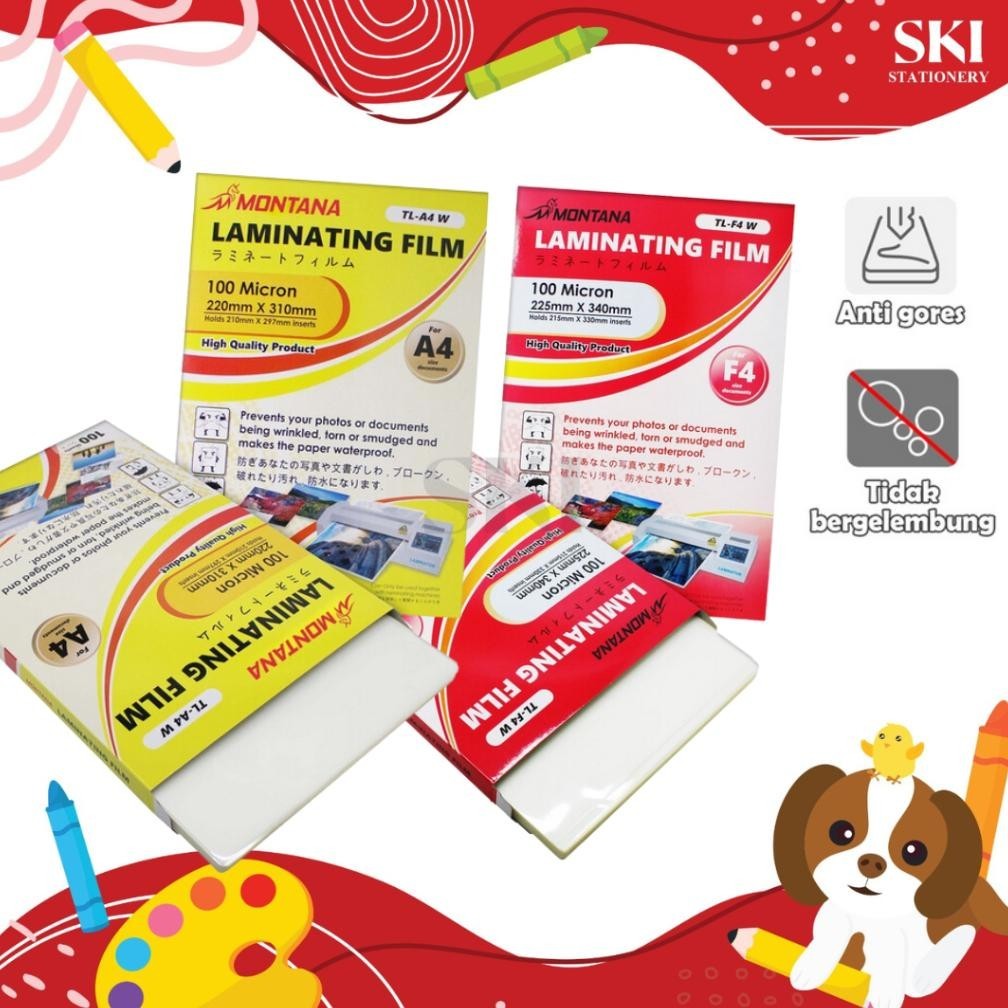 

TERMURAH Plastik Laminating / Laminating Film UKURAN A4 / F4 si-19