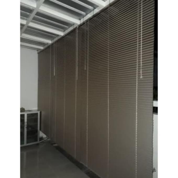 TERMURAH - Venetian Blind Gorden Tirai jendela outdoor indoor aluminium 120x220cm