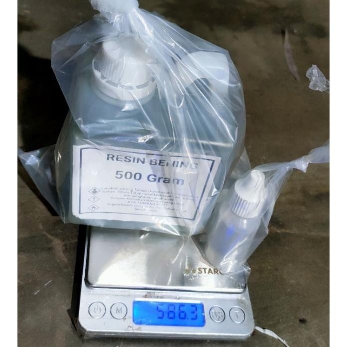 

gjk-25 Resin Bening 500 Gram + katalis 25 Gram Premium