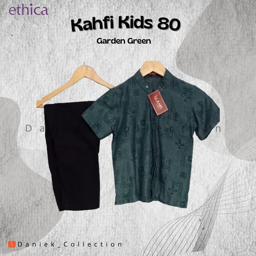 Kahfi Sarimbit Setelan Koko Anak Tangan Pendek Kahfi Kids 80 Garden Green