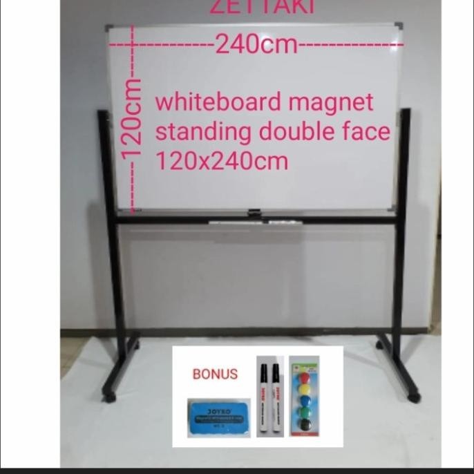 

Jual Papan Tulis Whiteboard Standing Magnet Double Face Zettaki 120X240Cm