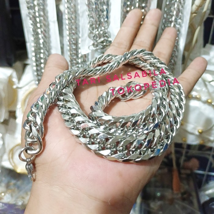 Kalung Titanium Rantai Besar Pria Keren 60 Cm