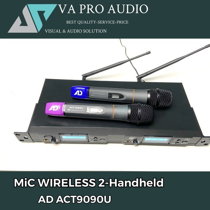 Microphone Wireless Ad Act 9090 2Mic Handheld