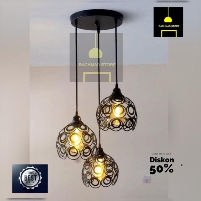 NEW Lampu gantung hias minimalis teras ruang tamu modern dapur isi 3
