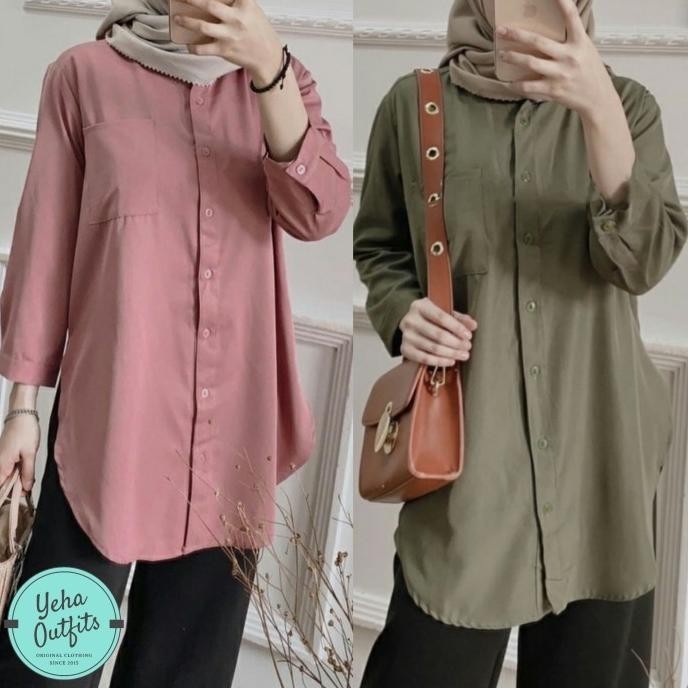 CICIRA TUNIK WANITA MUSLIM BAJU ATASAN DRESS GAMIS JUMBO POLOS TERBARU TUNIK MUSLIM PEREMPUAN CEWEK 