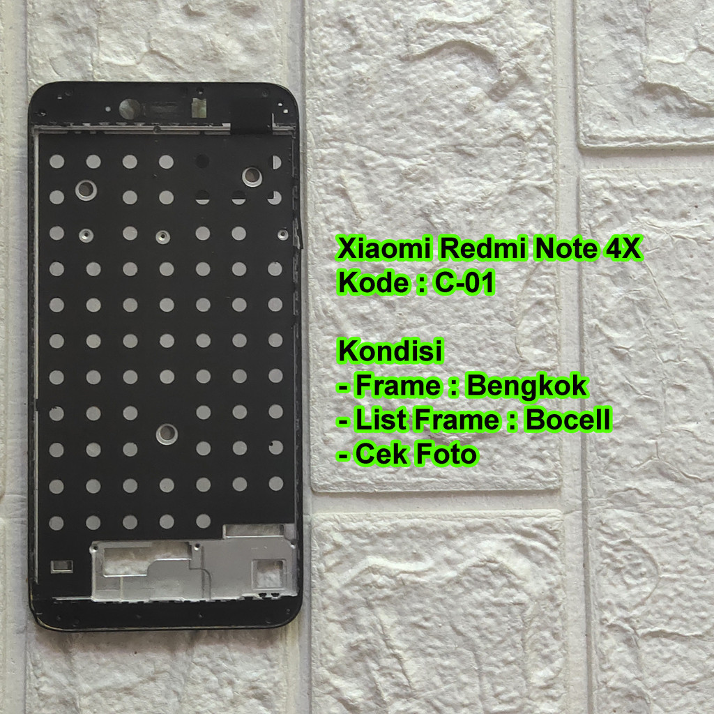 Xiaomi Redmi Note 4x Mediatek Frame Tulang Tengah / Tatakan LCD Copotan