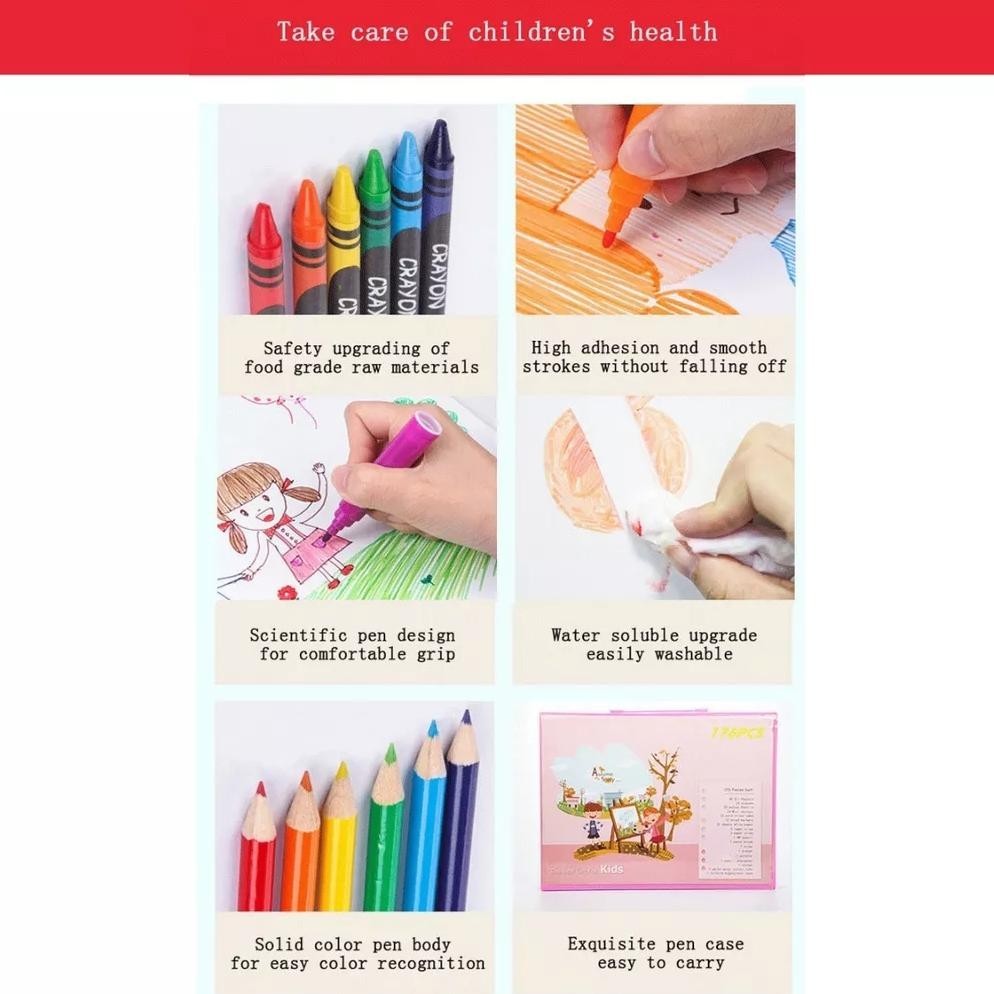 

ART FULL SET CRAYON 208 PCS / KRAYON ALAT LUKIS ANAK PENSIL WARNA CAT AIR PERLENGKAPAN MEWARNAI SET 150 PCS / SET MELUKIS / CRAYON'S LENGKAP / ALAT MELUKIS LENGKAP / KRAYON MEWARNAI ANAK TERLARIS