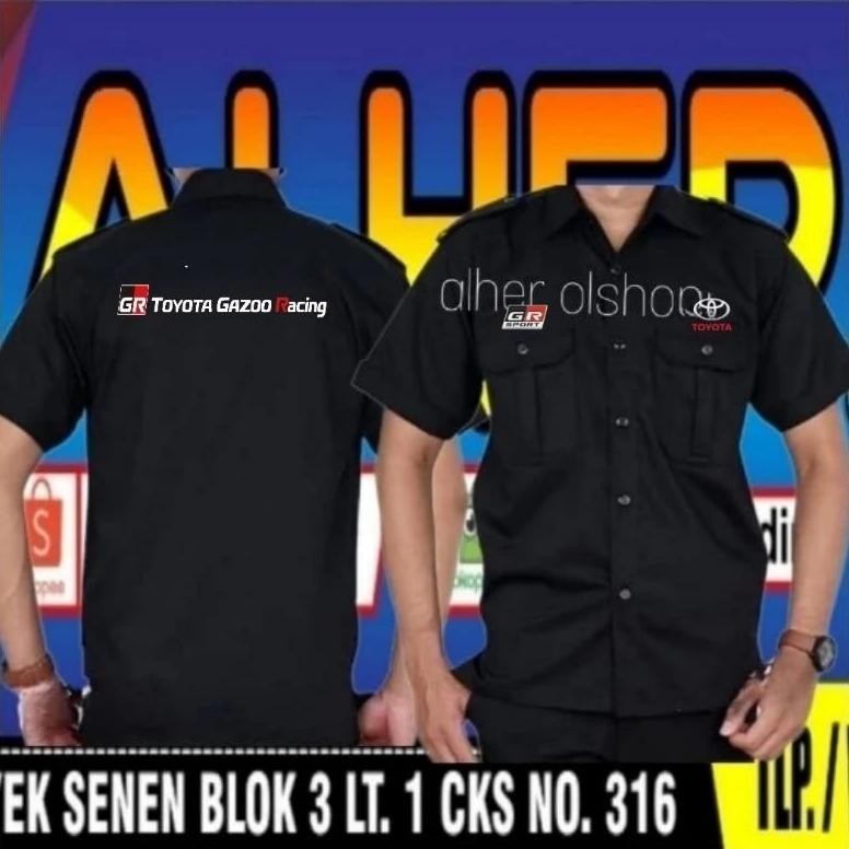 Baju Kemeja Tactical Pria Lapangan Outdoor Pendek Toyota Gazoo Racing Toyota Gazoo Racing Sem Toyota