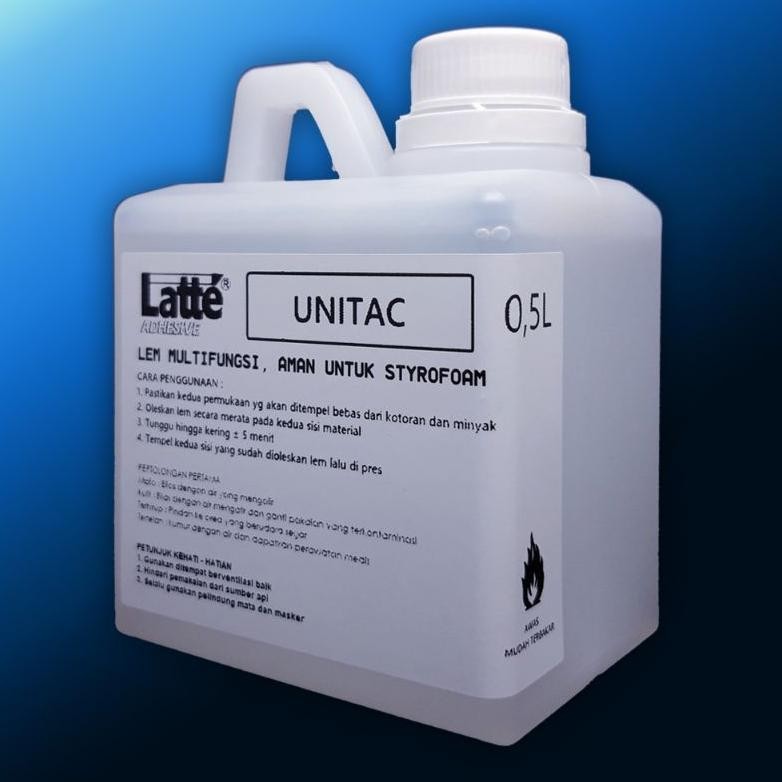 

COD Jual lem styrofoam cair LATTE UNITAC 500 gr untuk gabus prakarya dar-10