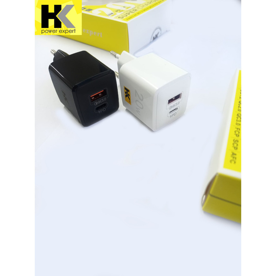 Adapter Charger Hk Pd27 Usb & Type C Pd Quick Charger 20W