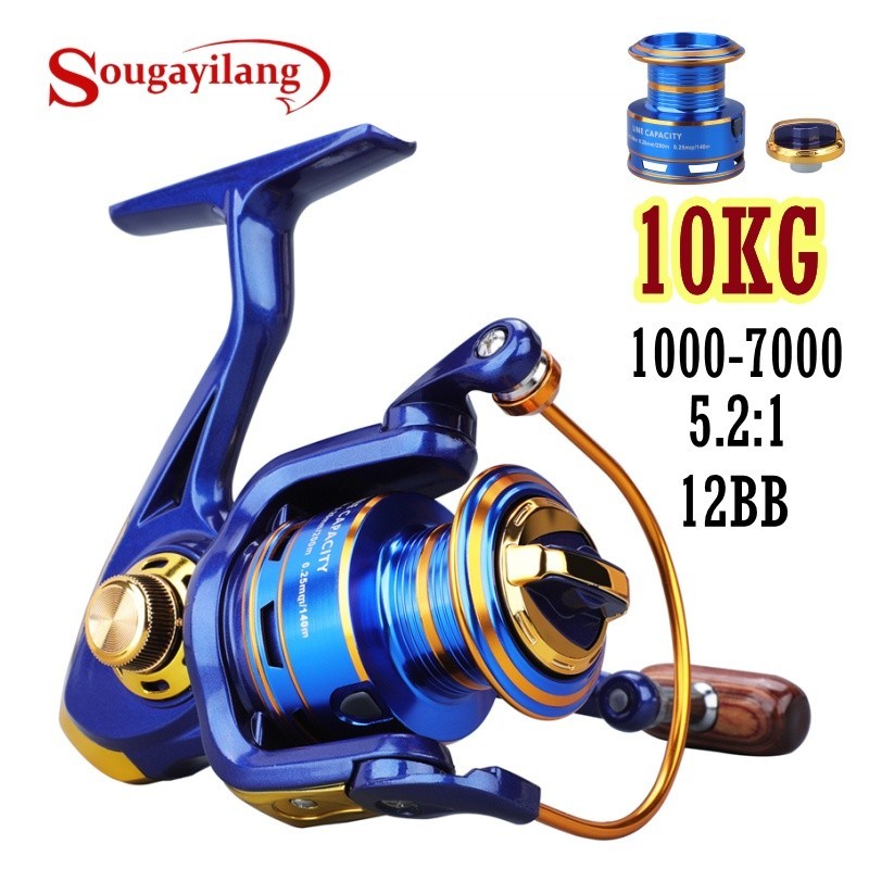 [Bahan halus dan Nyaman] Sougayilang Reel Pancing Spinning Fishing Reel 1000-7000 Harga Terendah