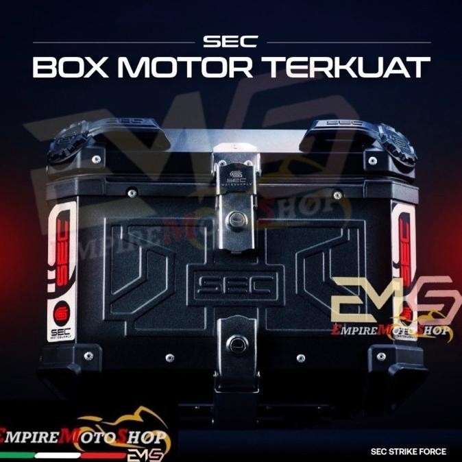 Dijual Top Box Sec Strike 45L Aluminium / Box Motor Pannier 45 Liter Touring