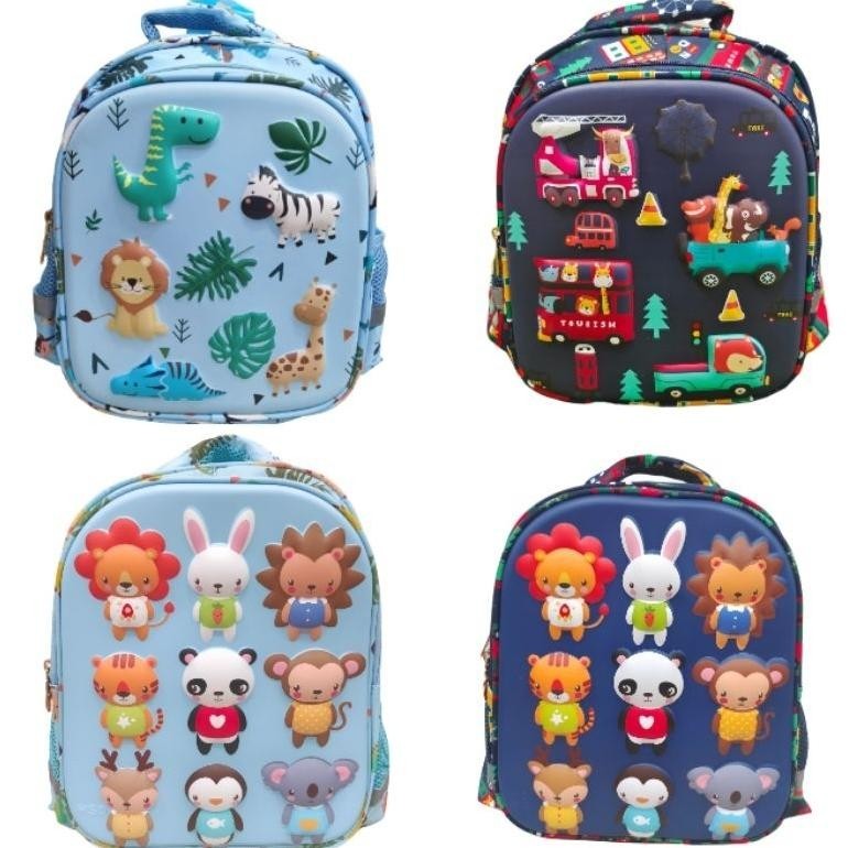 Tas Anak Tk Timbul Motif Animal Import Hsd