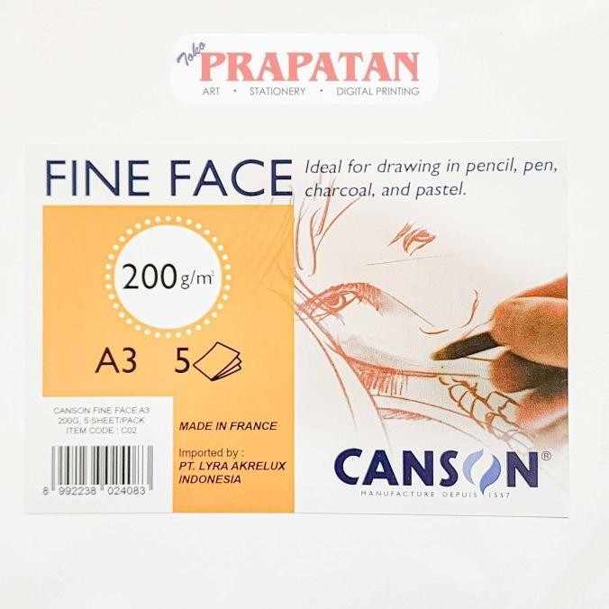 

Canson Fine Face A3 Drawing Paper 200gsm | Kertas Gambar