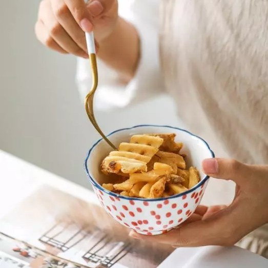 Polkadot Dinner Set / Peralatan Piring Makan Set Keramik / Piring Set