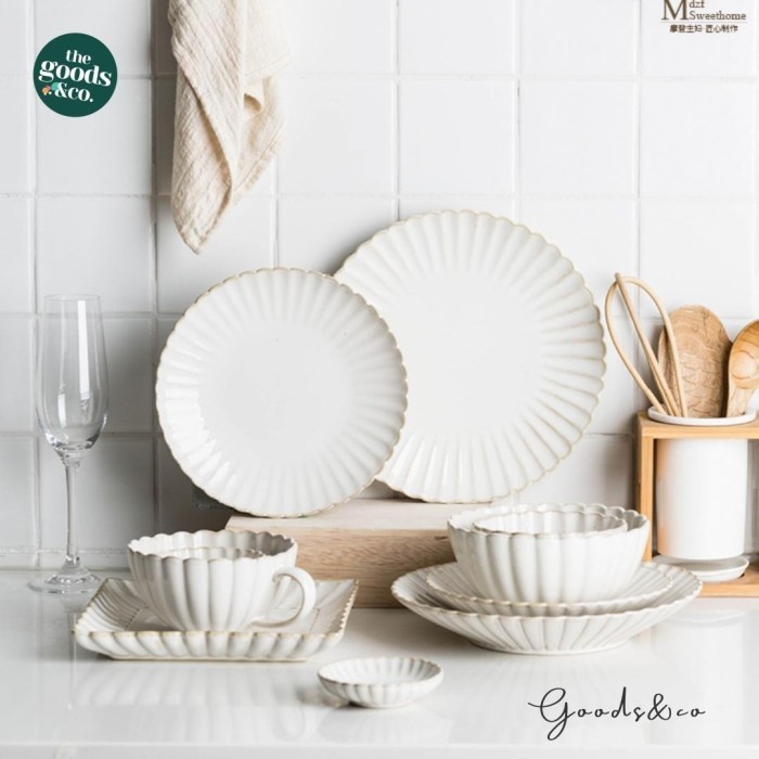 Piring Keramik Nordic Wadah Saji Keramik Scandinavia Hotel Standart