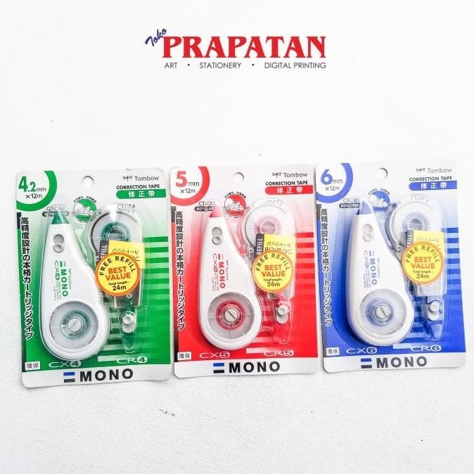 

Tombow Correction Tape CT-CX / Tip Ex Kertas Tombow Termasuk Refill