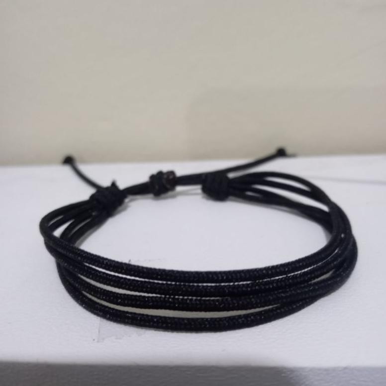 Gelang Tali Prusik Distro 4 Lapis Rangkap Simple Gelang Tangan Korea Pria Wanita Etnik