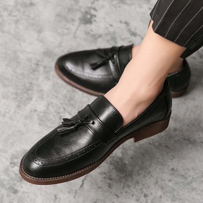 Import Kulit Sapi Asli Sepatu Pria Penny Tassel Loafer Sepatu Pantofel