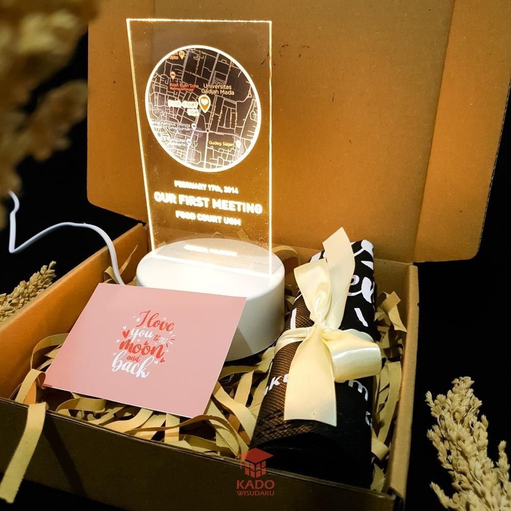 

BARUU KADO ANNIVERSARY GIFT BOX LAMPU LED GOOGLE MAP
