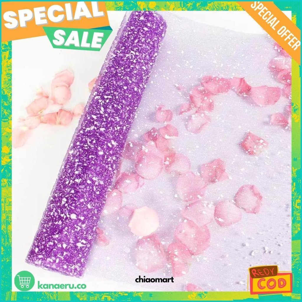 

1Meter Kain Tile Salju - Kertas Wrap Snow - Bahan Buket Bunga Tile007