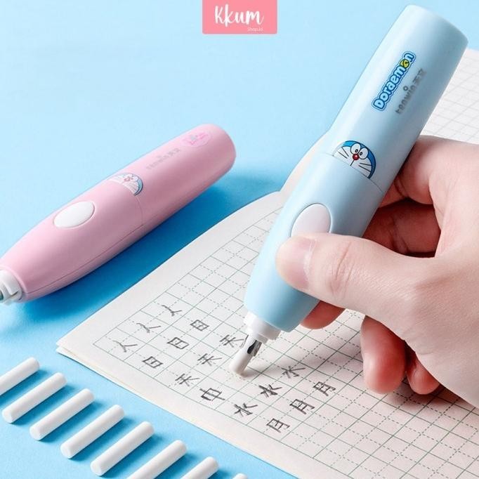 

5 in 1 Electric Stationery Doraemon/ Perlengkapan alat tulis elektrik TF