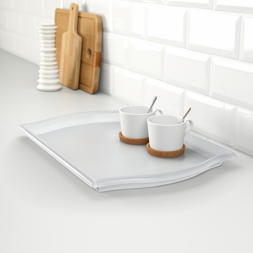 BAKI NAMPAN PLASTIK PUTIH TRANSPARAN