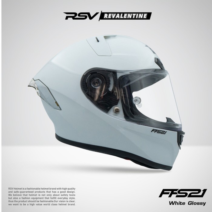 Rsv Ffs21 White Original Helm Motor Full Face Ffs-21 Putih Ori Sni