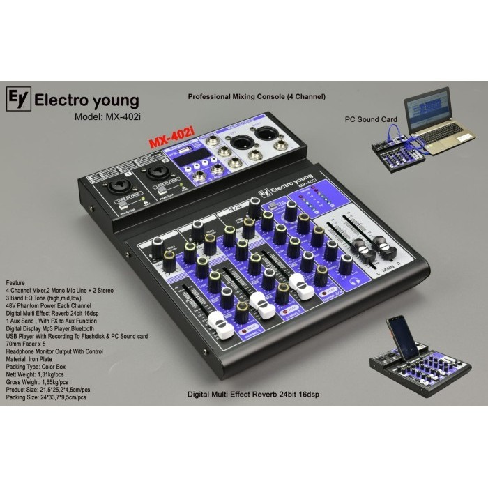 

mixer electro young mx402i usb soundd interface