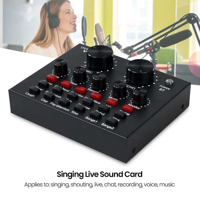 

MENARIK Soundvard V8 Mixer External Soundd V8 Audio Microphone