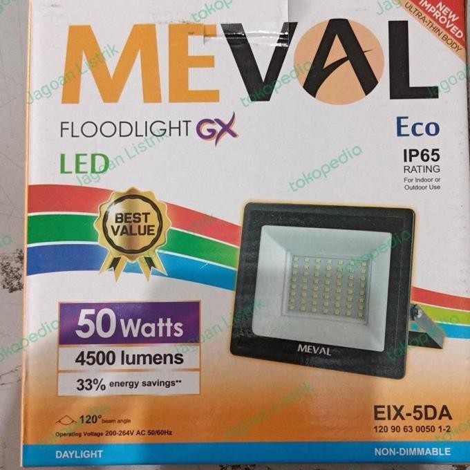TERBARU - Lampu Flood Light LED 50W 50 Watt Lampu Sorot Meval