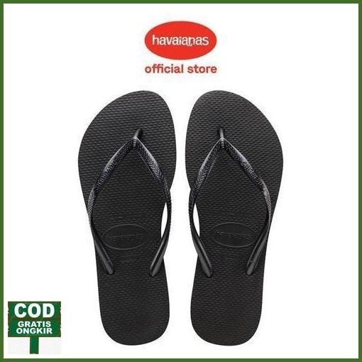 Termurah Havaianas Slim 0090-Black - Sandal Wanita Qc Pass