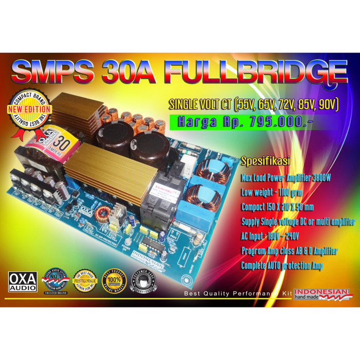 Smps 30A Fullbridge Satu Tegangan Out Ct